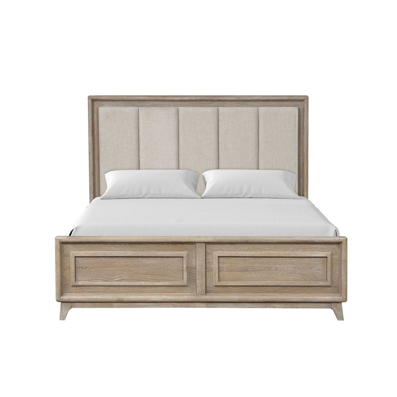 Contemporary Bed With Padded Headboard