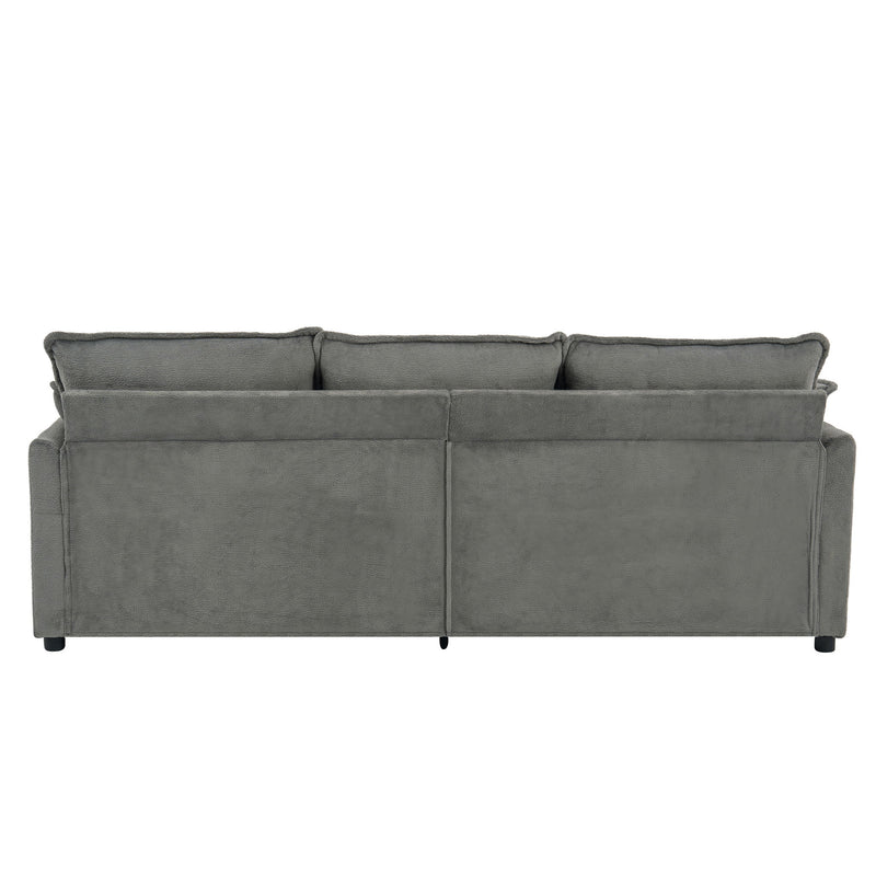 Modern 3 Seater Sofa With Side Storage Pockets For Living Room