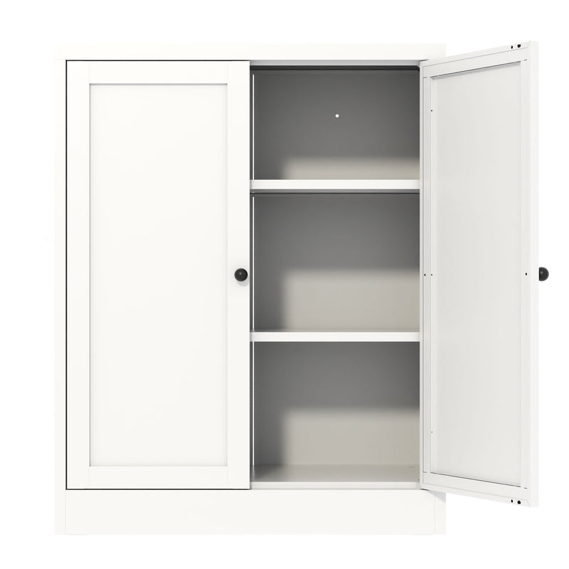 Pantry Cabinet With Adjustable Shelves Freestanding Kitchen Storage Organizer - White