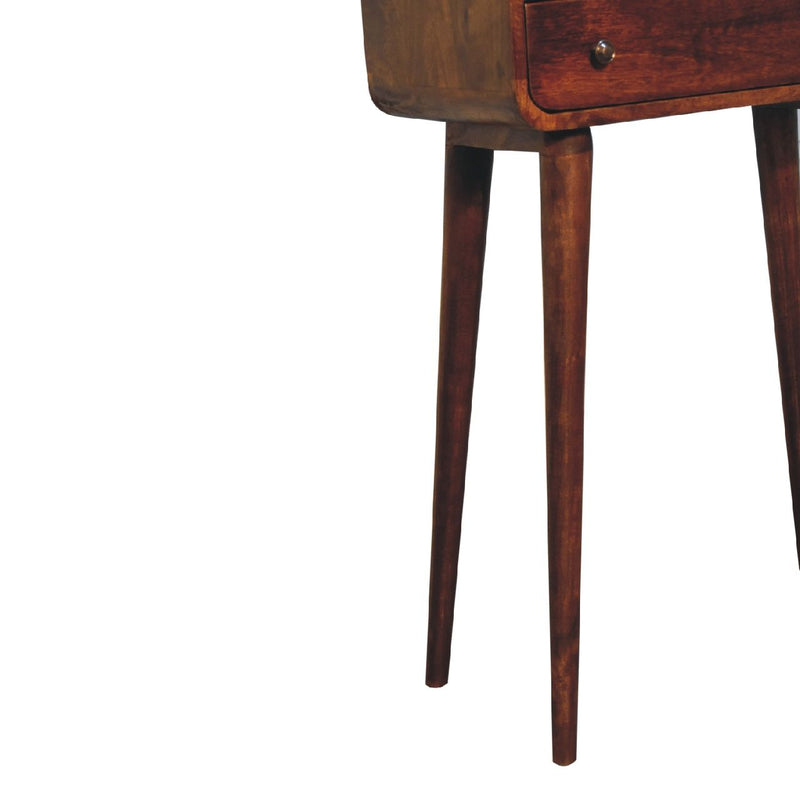 Curved Chestnut Console Table