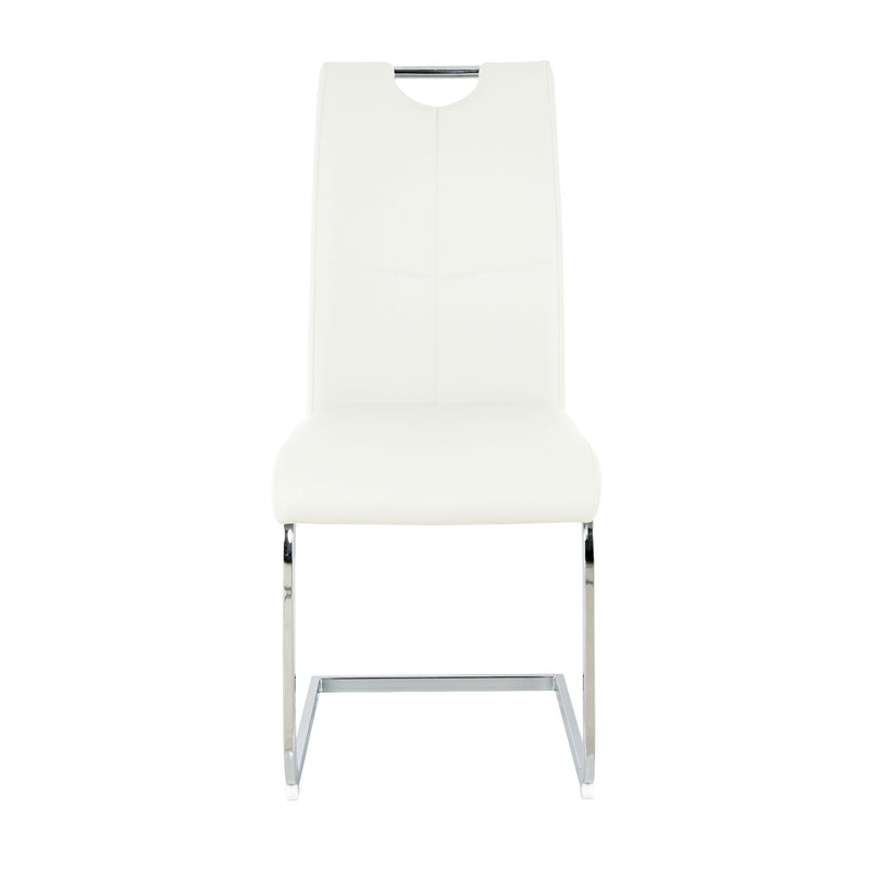 Modern Dining Chairs With Padded Seat And Metal Legs