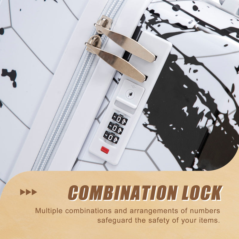3 Piece With Combination Lock And Silent Wheels