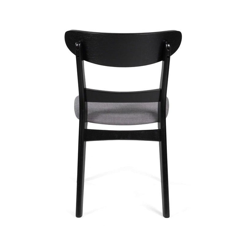 Modern Dining Chair With Upholstered Seat And Wood Frame