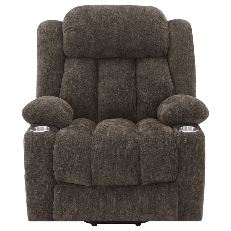 Beca - Upholstered Power Lift Recliner With Cupholders And USB Charging