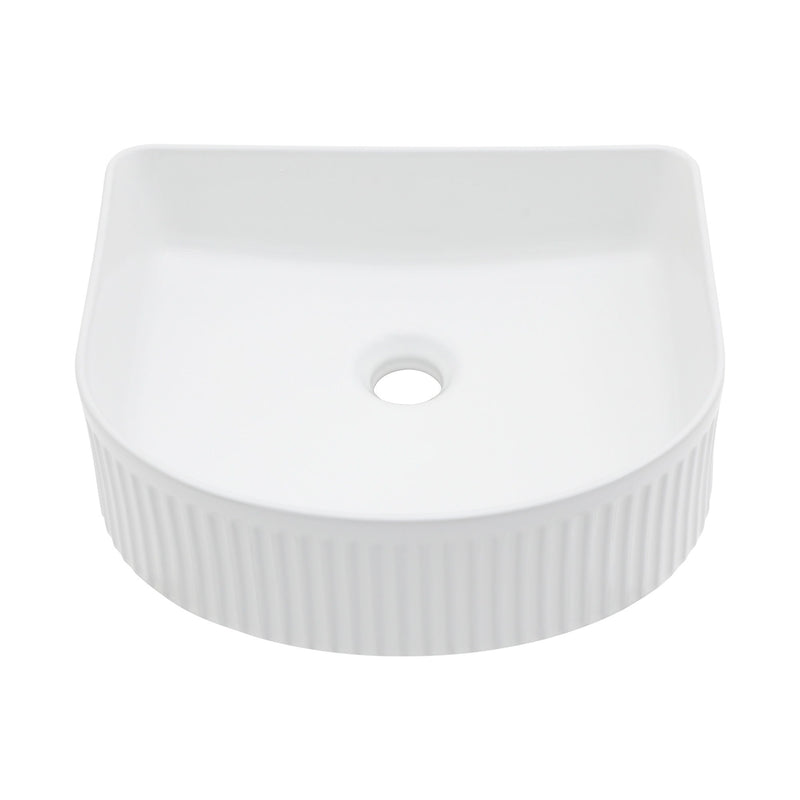 Vessel Bathroom Sink With Design - White
