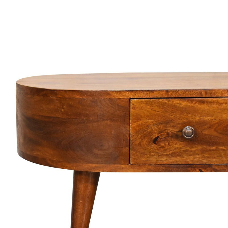 Mini Rounded Coffee Table - Chestnut