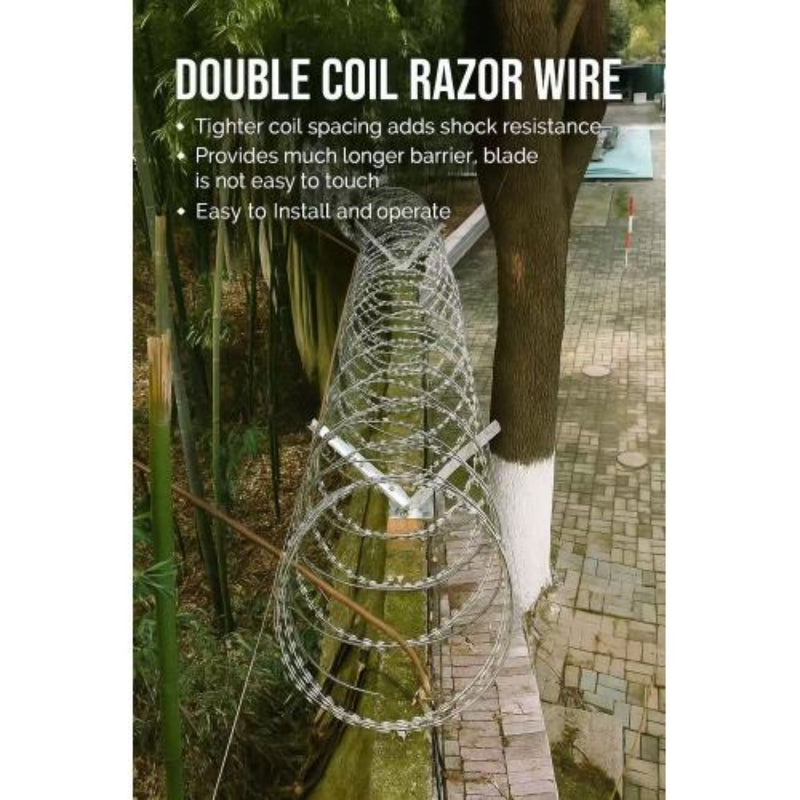 Galvanized V Bracket For Razor Wire Extension Fence Support 1 Pair - Silver