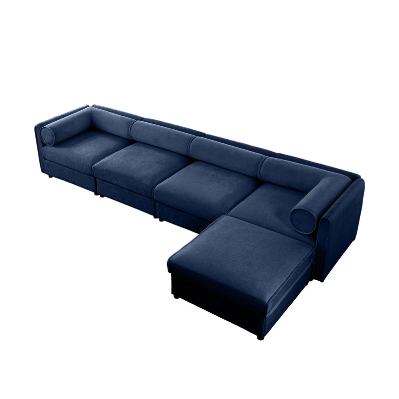 Contemporary Elegant Sofa With Storage And Ottoman