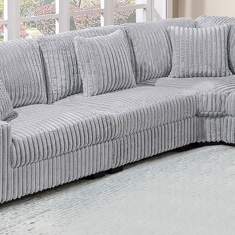 Contemporary Style Modular Sectional Sofa Set With USB, Cup Holder