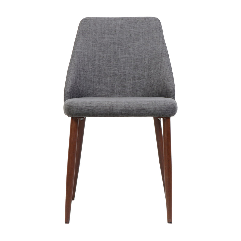 Modern Dining Chair With Iron Legs And Wood Finish