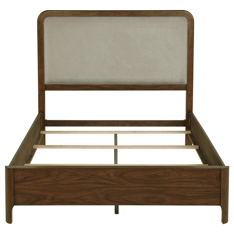 Verona - Queen Upholstered Panel Bed - Walnut