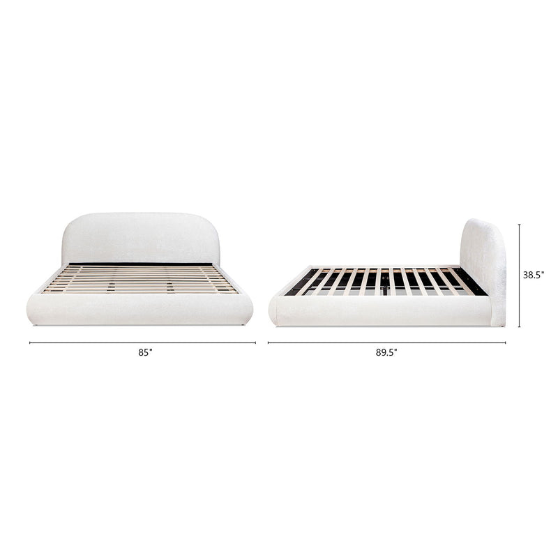 Archie Puffy Grounded - Upholstered Platform Bed