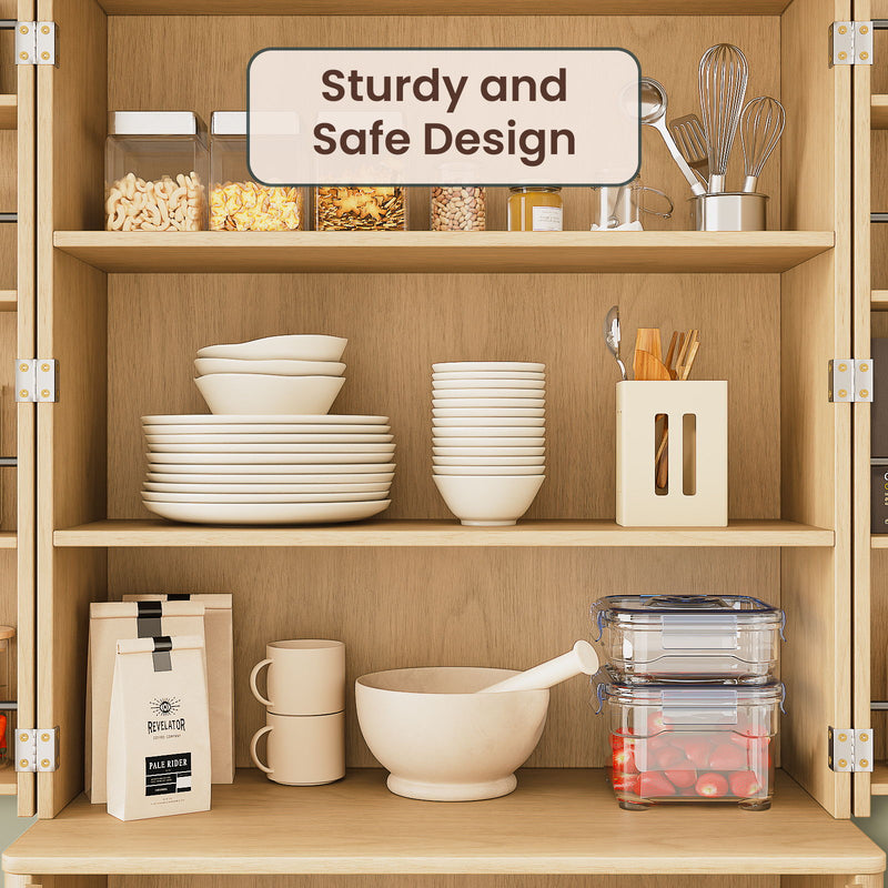 Kitchen Pantry Cabinet With 6 Doors