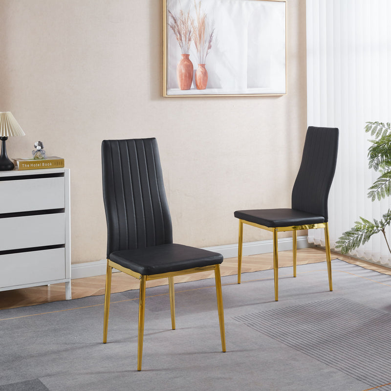 Dining Chair (Set of 4) - Golden Black