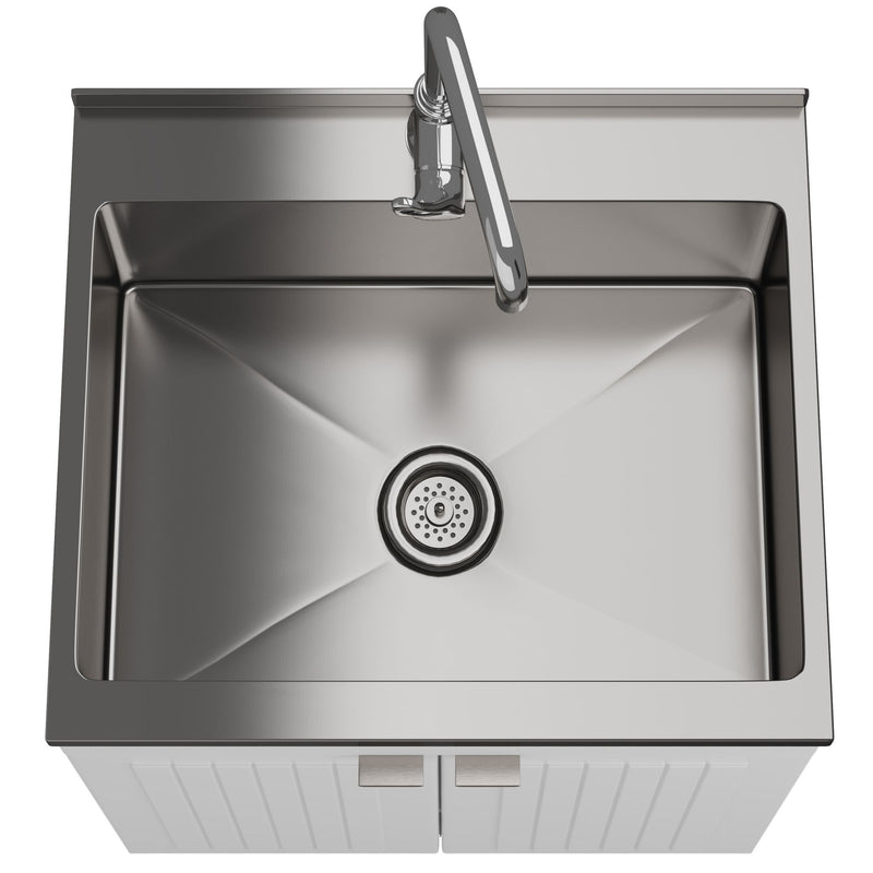 Murphy - Laundry Cabinet & Faucet And Stainless Steel Sink