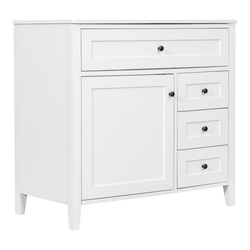 Bathroom Vanity With Sink, Cabinet With 3 Drawers And Adjustable Shelf