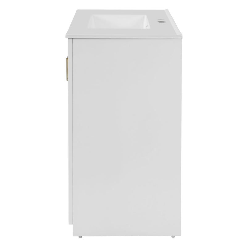 Bathroom Vanity With Sink Combo, Storage Cabinet, Freestanding Set With 3 Drawers & Soft Closing Doors