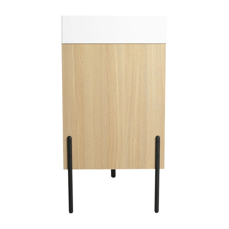 Modern Bathroom Vanity Combo With Single Resin Sink And Storage Cabinet