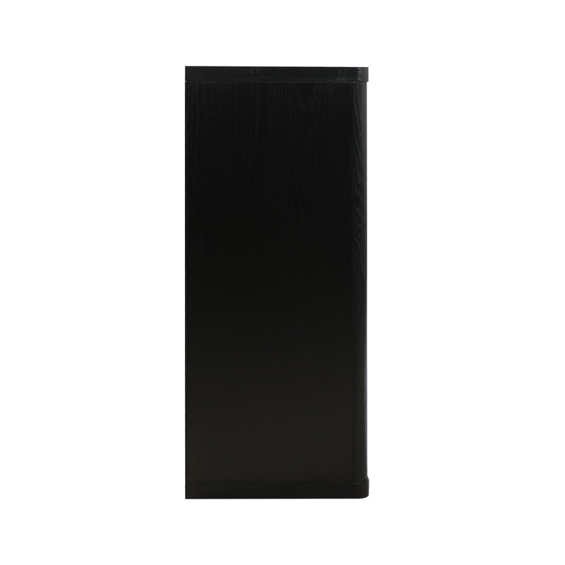 Fluted Console Table With 3 Drawers, Long Sofa Table Behind Couch For Living Room - Black