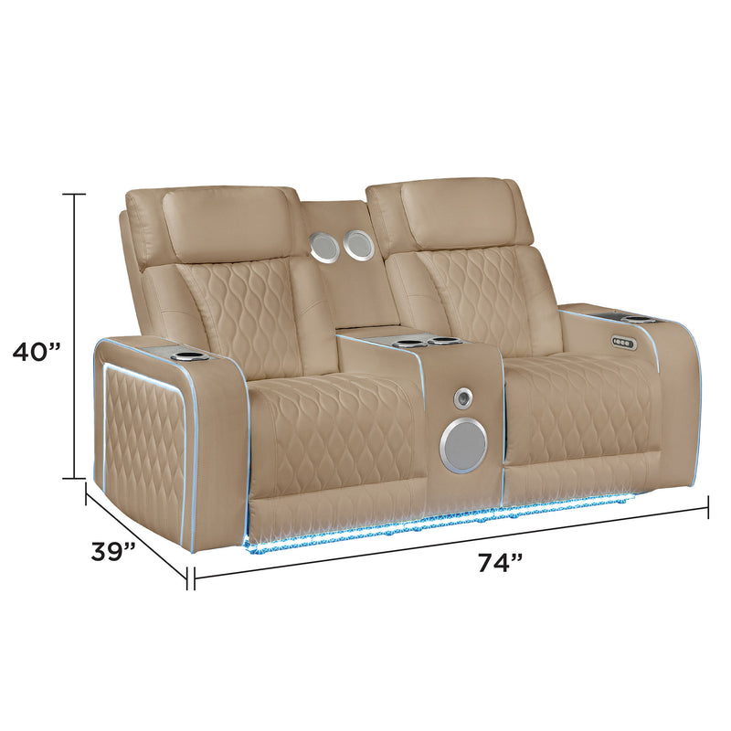 Electra - Power Reclining Set With Power Headrests, Massage And LED Lighting