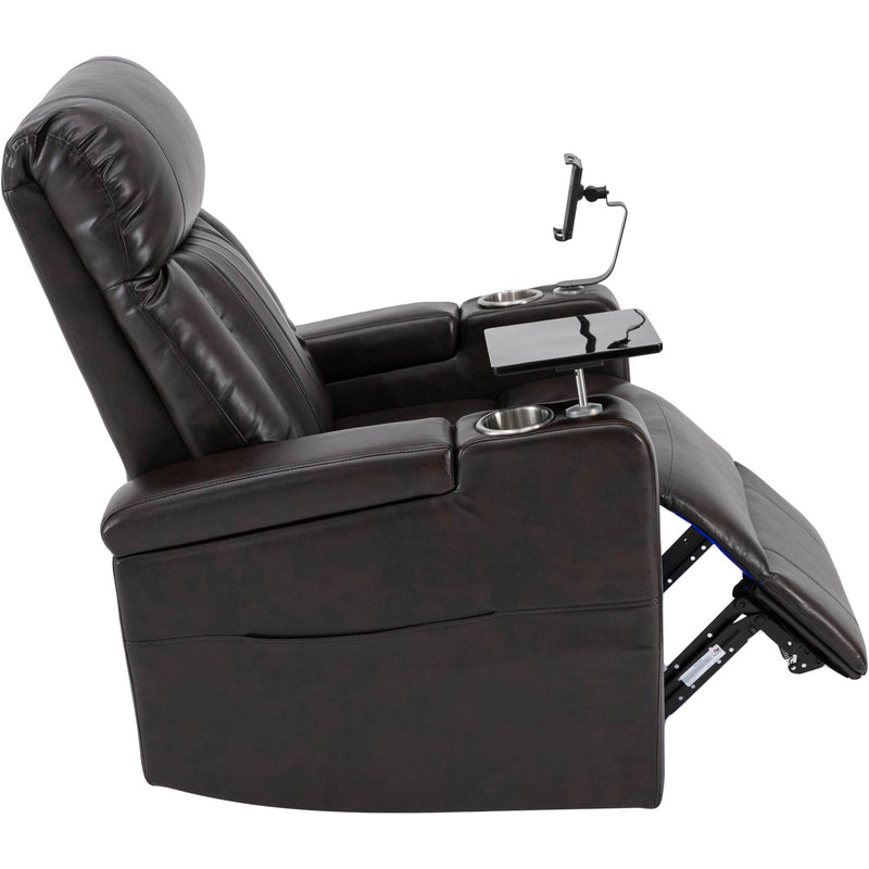 Power Recliner & Storage Arms, Cupholders, Swivel Tray Table And Cell Phone Stand