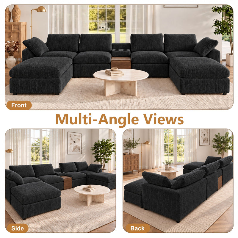 Modular Cloud Couch With Storage Console