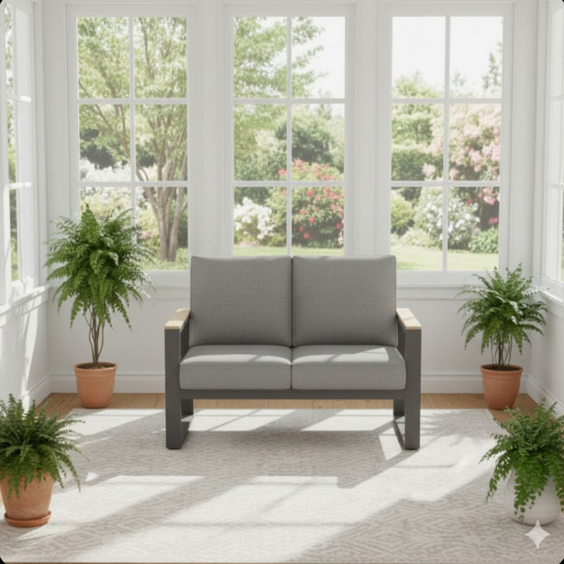All-Weather Loveseat Sofa With Thick Cushions