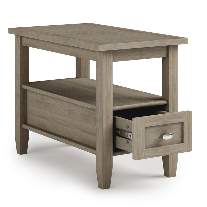 Warm Shaker - Narrow Side Table - Light Brown