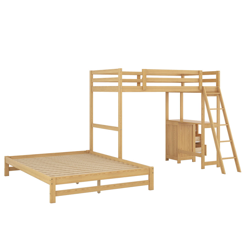 Bunk Bed With Built In Desk And 3 Drawers