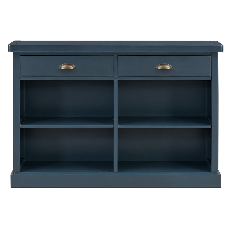 Console Table With 2 Drawers And Open Shelves