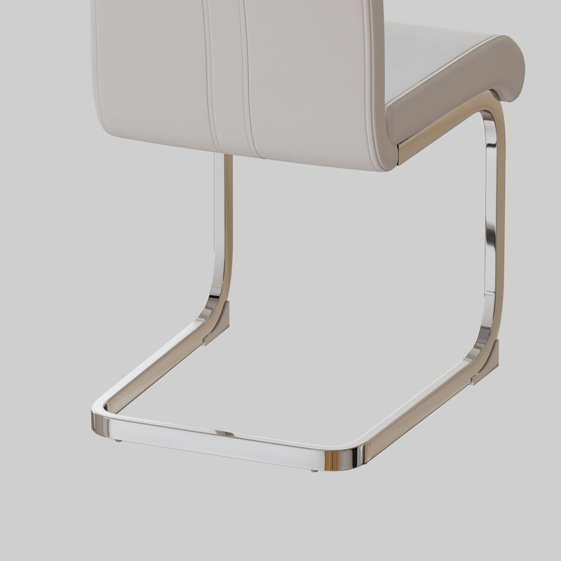 Modern Dining Chairs With Padded Seat, High Back