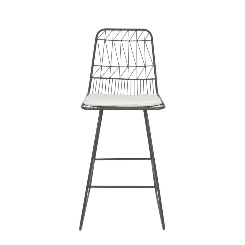 Yearning - Iron Counter Stool With Water Resistant Cushion