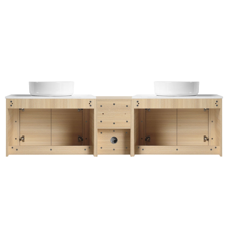 Mounted Bathroom Vanity With Art Sink, 1 Storage Shelf, Soft Close Door
