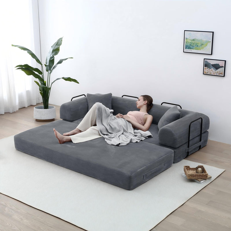Convertible Foldable Floor Sofa Bed For Living Room