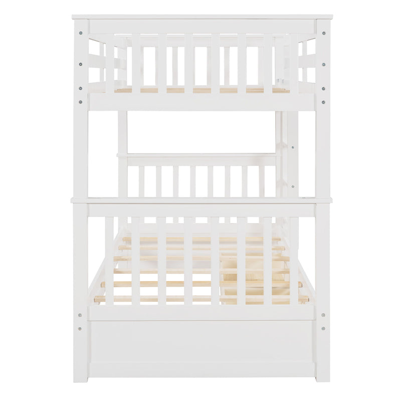 Bunk Bed With Ladders And 2 Storage Drawers