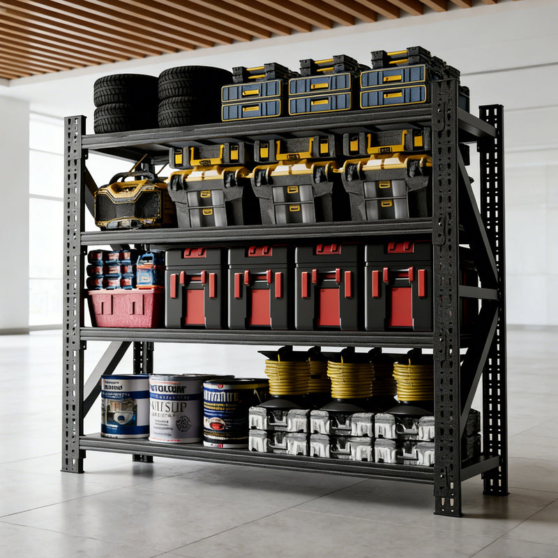 Heavy Duty 4 Shelf Garage Shelving Unit