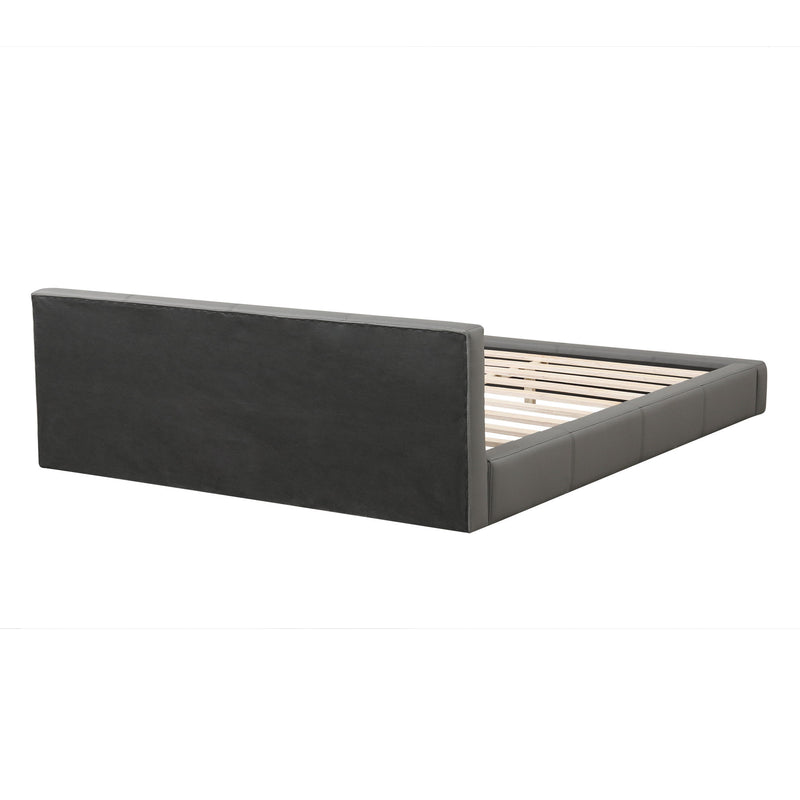 Stylish Upholstered Bed With Birch Wood Frame