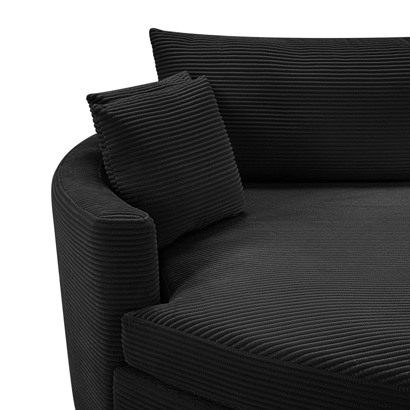 Oversized Double Chaise Lounge Sofa With USB Ports