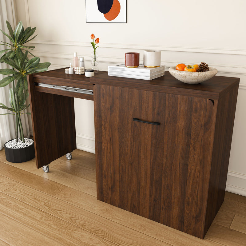 Folding Desk With Mirror And Storage Stol For Bedroom