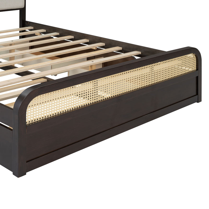 Platform Bed With Trundle And 2 Drawers