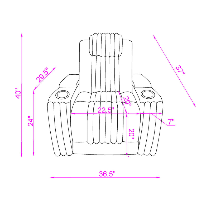 Duran - Power Recliner With Power Headrest