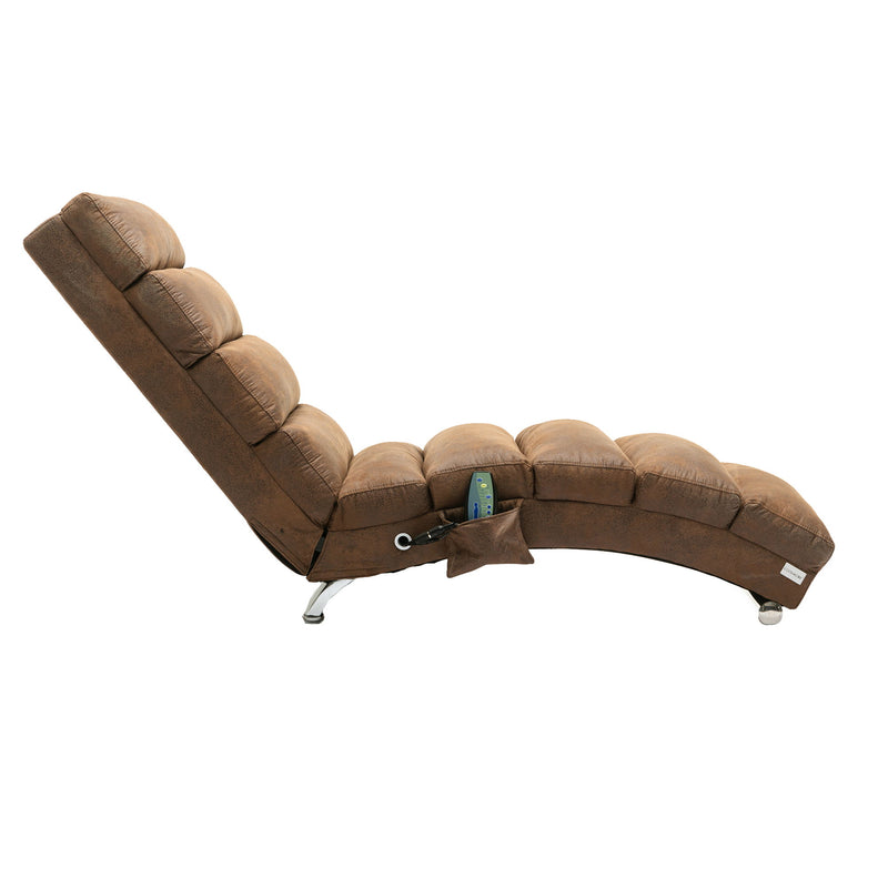 Massage Chaise Lounge Indoor With Remote Control, Ergonomic Electric Massage Lounger