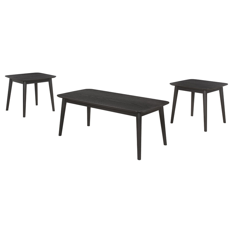 Bivens - 3 Piece Rectangular Coffee Table Set - Black