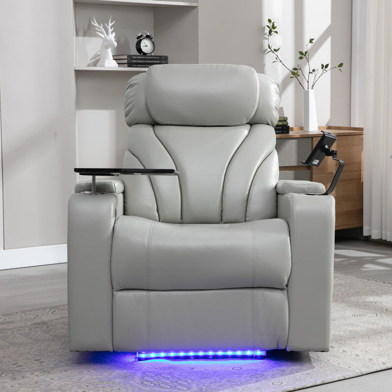 Power Motion Recliner Electric Power Recliner With USB Charging Port, Hidden Arm Storage, Convenient Cup Holder And tooth Speaker
