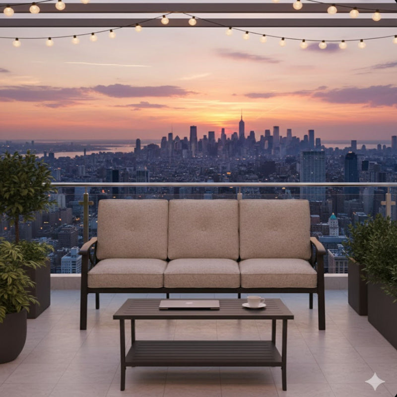 Patio Furniture Set & Coffee Table For Backyard