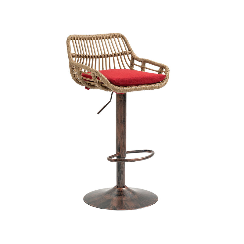 Modern Swivel Bar Stools Adjustable Counter Chairs With Footrest (Set of 2)