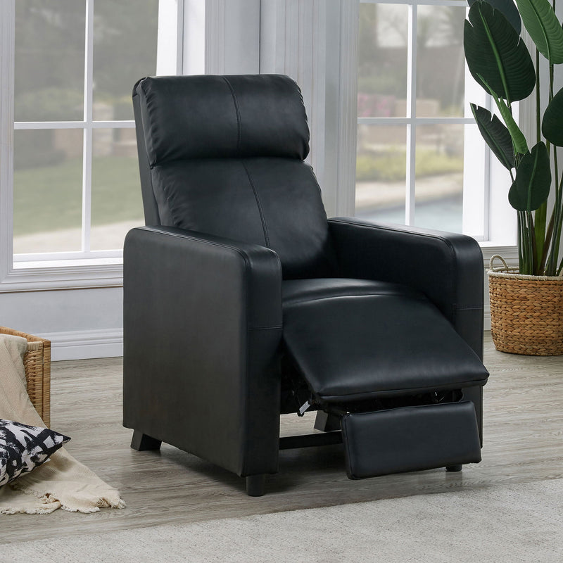 Push Back Recliner - Black