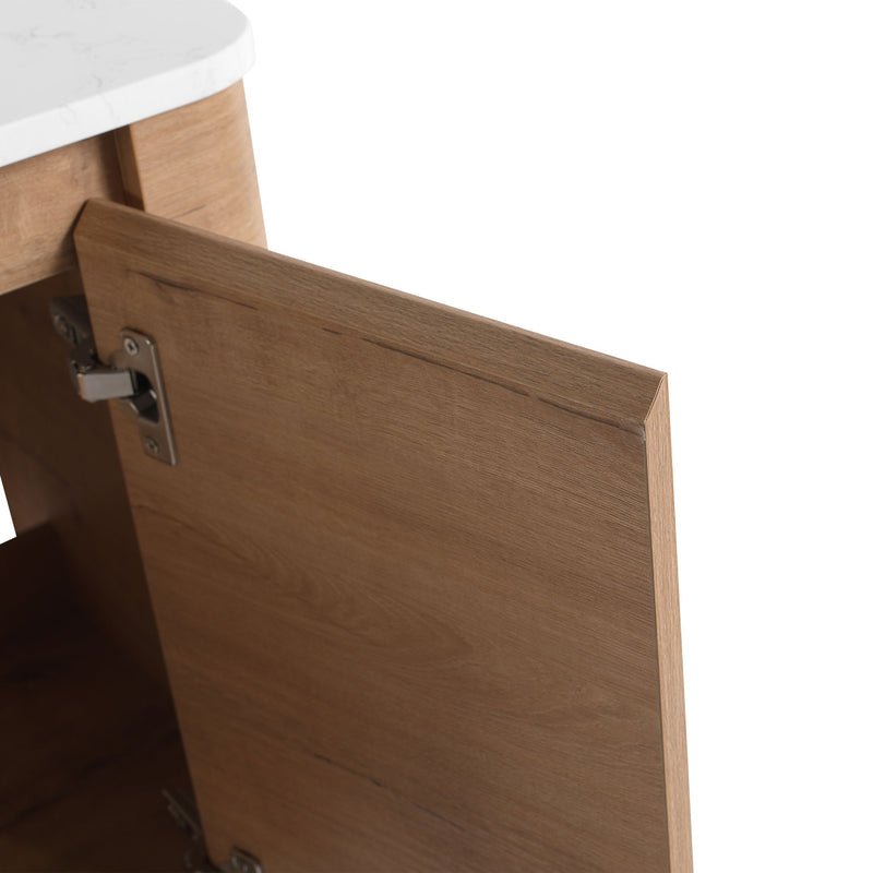Wall Mounted Bathroom Vanity & Art Sink & 1 Soft Close Door