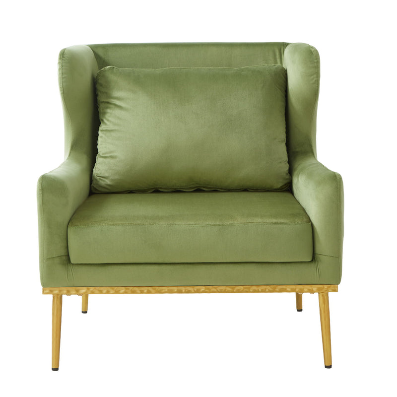 Elegant Curved Armrest Accent Armchair