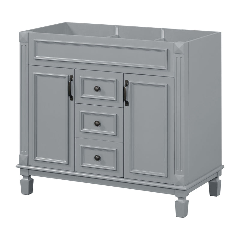 Bathroom Vanity Cabinet With 2 Soft Closing Doors And 2 Drawers